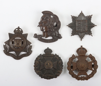WW1 County of London Regiments Officers Bronze Cap Badges