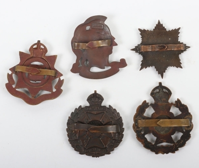 WW1 County of London Regiments Officers Bronze Cap Badges - 2