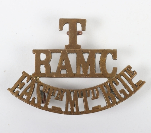 Scarce WW1 Eastern Mounted Brigade Royal Army Medical Corps Territorial Shoulder Title