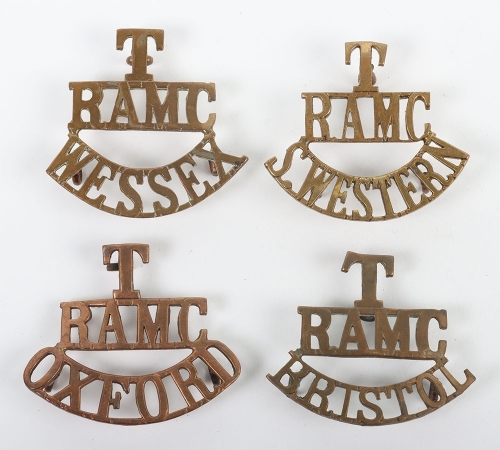 4x WW1 Royal Army Medical Corps Territorial Shoulder Titles