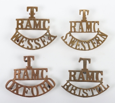 4x WW1 Royal Army Medical Corps Territorial Shoulder Titles