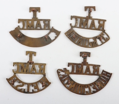 4x WW1 Royal Army Medical Corps Territorial Shoulder Titles - 2