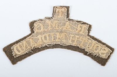 WW1 Territorial South Midland Royal Army Medical Corps Cloth Shoulder Title - 2