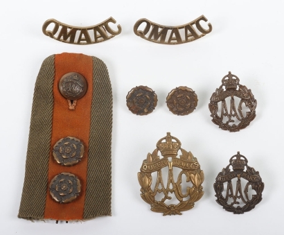 Queen Mary&rsquo;s Army Auxiliary Corps Badge and Insignia Grouping