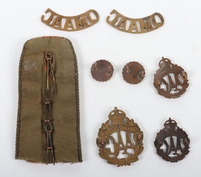 Queen Mary&rsquo;s Army Auxiliary Corps Badge and Insignia Grouping - 2