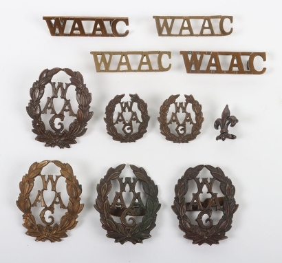 Grouping of Women&rsquo;s Army Auxiliary Corps Badges and Insignia