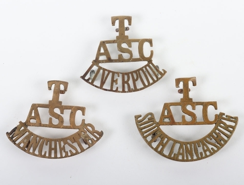 3x Army Service Corps Territorial Shoulder Titles