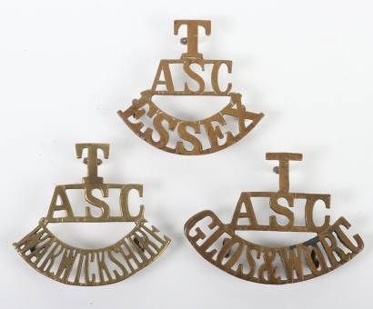 3x Army Service Corps Territorial Shoulder Titles