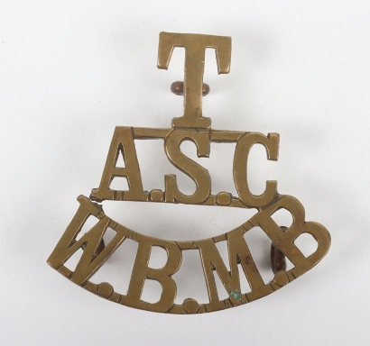 Rare Welsh Borders Mounted Brigade Army Service Corps Territorial Shoulder Title