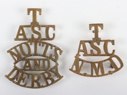 2x Army Service Corps Territorial Shoulder Titles