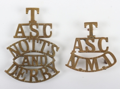 2x Army Service Corps Territorial Shoulder Titles