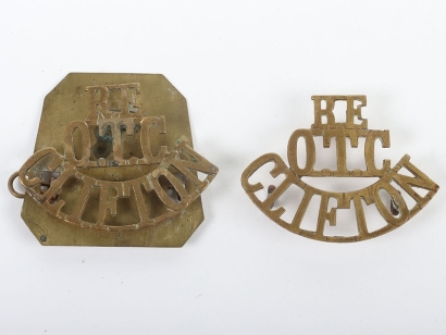 Royal Engineers OTC Clifton Brass Shoulder Titles