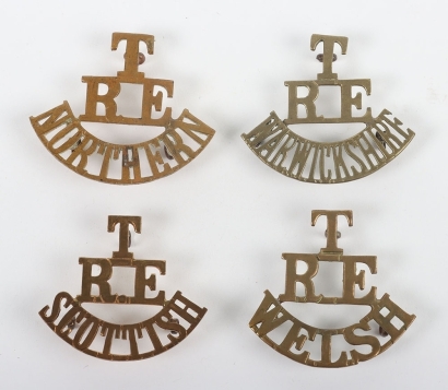 4x Royal Engineers Territorial Shoulder Titles