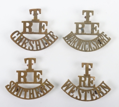 4x Royal Engineers Territorial Shoulder Titles
