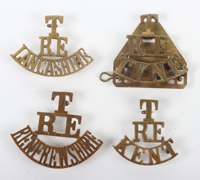 4x Royal Engineers Territorial Shoulder Titles