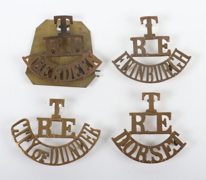 4x Royal Engineers Territorial Shoulder Titles