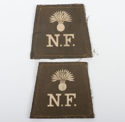 WW1 Northumberland Fusiliers Slip-on Shoulder Titles