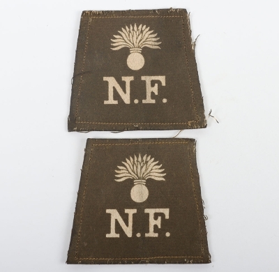 WW1 Northumberland Fusiliers Slip-on Shoulder Titles
