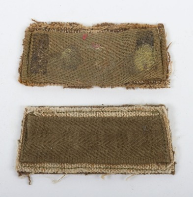 2x WW1 East Kent Regiment (The Buffs) Cloth Shoulder Titles - 2