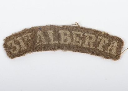 WW1 Canadian 31st Alberta Battalion Canadian Expeditionary Force (C.E.F) Cloth Shoulder Title