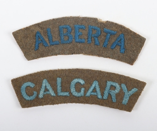 2x WW1 Canadian Expeditionary Force (C.E.F) Cloth shoulder titles,