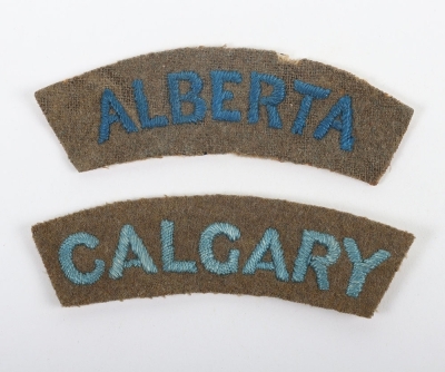 2x WW1 Canadian Expeditionary Force (C.E.F) Cloth shoulder titles,