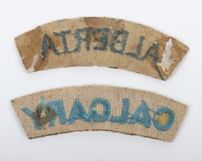 2x WW1 Canadian Expeditionary Force (C.E.F) Cloth shoulder titles, - 2