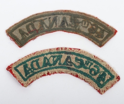 2x 46th (South Saskatchewan) Canadian Expeditionary Force Cloth Shoulder Titles - 2