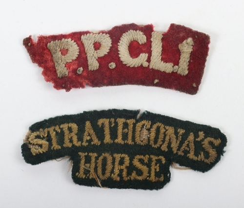 2x WW1 Period Canadian Cloth Shoulder Titles