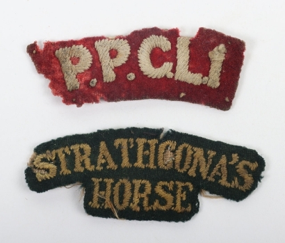 2x WW1 Period Canadian Cloth Shoulder Titles