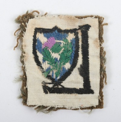 WW1 British 52nd Lowland Division Cloth Formation Sign - 2