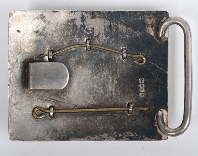 Hallmarked Silver Cameronians (Scottish Rifles) Officers Waist Belt Clasp - 2