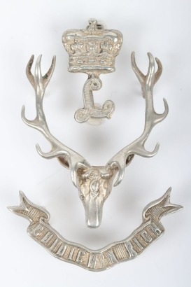Silver Seaforth Highlanders Officers Glengarry Badge