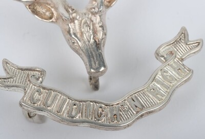 EIIR Queens Own Highlanders Officers Silver Headdress Badge - 2