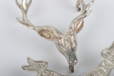 EIIR Queens Own Highlanders Officers Silver Headdress Badge - 3