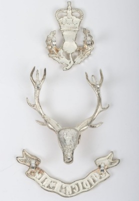 EIIR Queens Own Highlanders Officers Silver Headdress Badge - 5