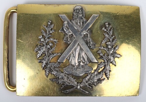 Queens Own Cameron Highlanders Officers Waist Belt Clasp
