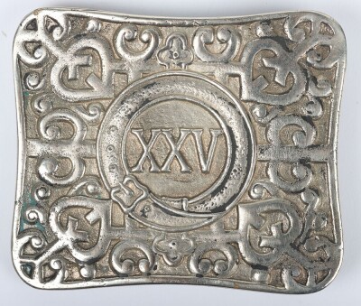 25th (Kings Own Scottish Borderers) Regiment of Foot Pipers Waist Belt Clasp - 3