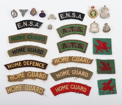 Grouping of Home Guard Cloth Shoulder Titles