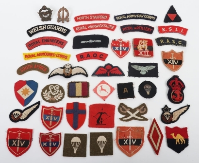 Grouping of British Cloth Insignia