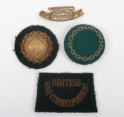 WW2 British War Correspondents Badge Grouping