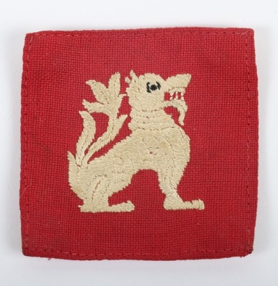 Scarce British Services Mission Burma Cloth Formation Sign