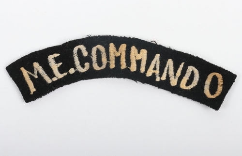 WW2 Middle East Commando Shoulder Title