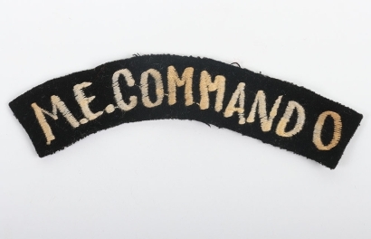 WW2 Middle East Commando Shoulder Title