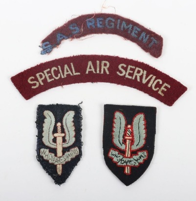 British Special Air Service (S.A.S) Cloth Insignia Grouping