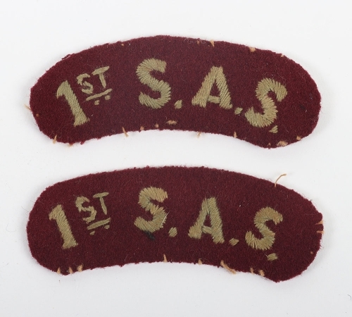 WW2 British 1st Special Air Service (S.A.S) Cloth Shoulder Titles