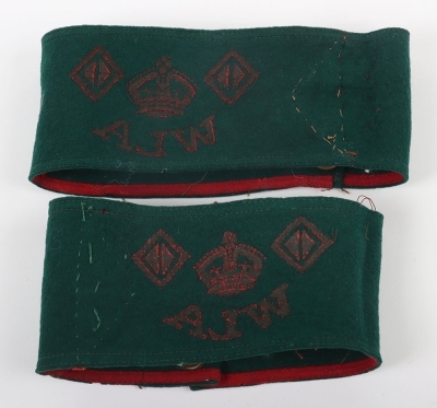 2x WW2 British Women's Land Army (W.L.A) Armbands, - 3