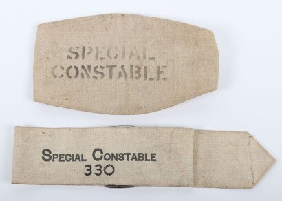 British Police 'Special Constabulary' Arm Bands, Two Examples.