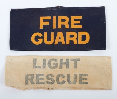 WW2 British Civil Defence Armbands, Two Examples.