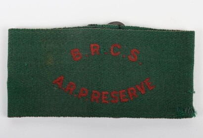 WW2 British Red Cross ARP Reserve Armband.